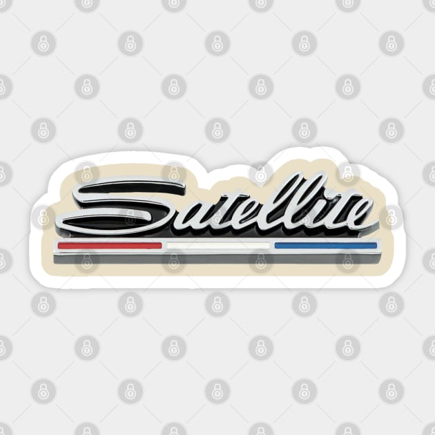 Satellite script LOGO breast Sticker by Permages LLC